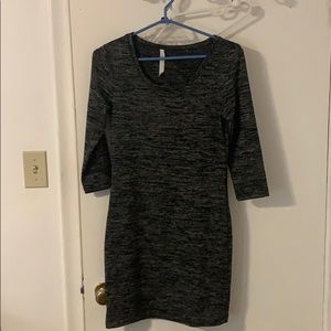 Black and Grey Mini Dress